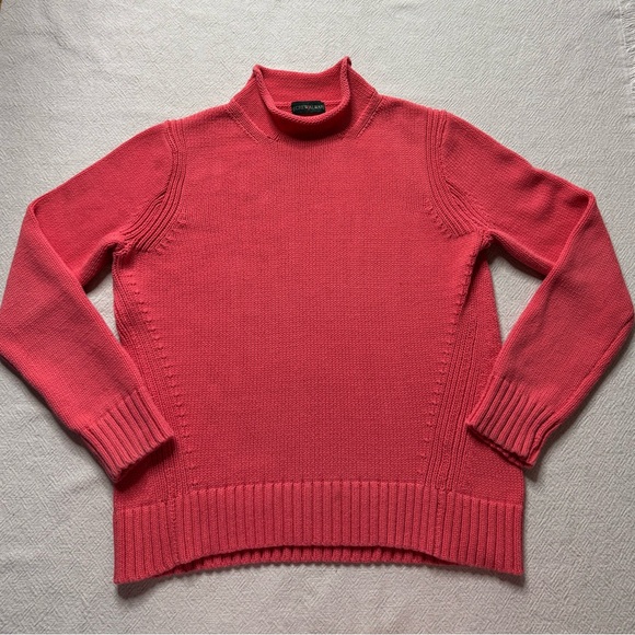 JCREW Always 1988 Oarsman Rollneck Coral Pink Cotton Sweater XL - Picture 2 of 5